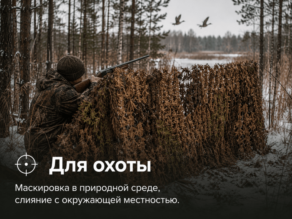 Маскировочные сети для охоты и укрытия на местности